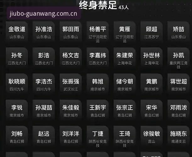 足协第三批禁足名单全解析：九博体育平台行业观察与信息查阅完整指南